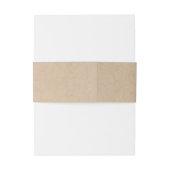 Bandeau De Faire-part Monogramme Brown simple Mariage rustique (Dos Example)