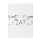 Bandeau De Faire-part Monogramme Classique Botanique Florales Mariage (Dos Example)