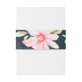 Bandeau De Faire-part Monogramme classique Mariage flou floral bleu (Dos Example)