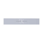 Bandeau De Faire-part Monogramme classique moderne | Dusty Blue Mariage (Plat)