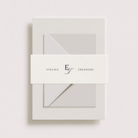 Bandeau De Faire-part Monogramme classique Parker