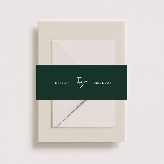 Bandeau De Faire-part Monogramme classique Parker