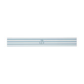 Bandeau De Faire-part Monogramme d'Ancre Parties scintillant Blue Stripe (Plat)