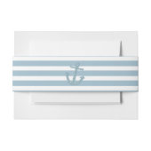 Bandeau De Faire-part Monogramme d'Ancre Parties scintillant Blue Stripe (Devant Example)