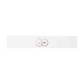 Bandeau De Faire-part Monogramme d'anneau de Mariage or Rose simple (Plat)