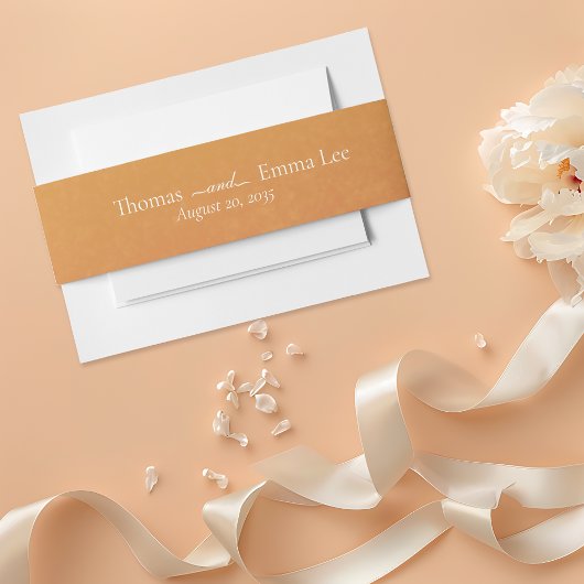 Bandeau De Faire-part Monogramme d'automne minimaliste moderne