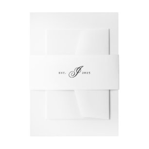 Bandeau De Faire-part Monogramme de calligraphie simple élégant mariage