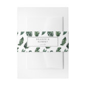 Bandeau De Faire-part Monogramme de feuille de palme tropicale 1 (Devant example)