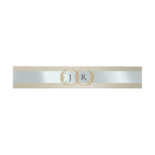Bandeau De Faire-part Monogramme de feuille liée - Blé (Plat)