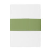 Bandeau De Faire-part Monogramme de mariage Hydrangea vert olive classiq (Dos Example)