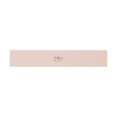 Bandeau De Faire-part Monogramme de Mariage rose et marine (Plat)