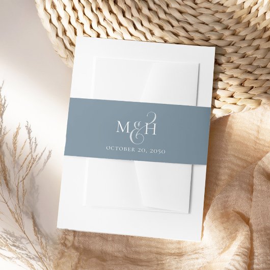 Bandeau De Faire-part Monogramme de script de calligraphie simple