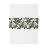 Bandeau De Faire-part Monogramme d'or en feuille de palme tropicale 1 (Dos Example)