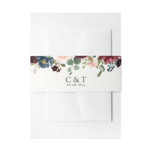 Bandeau De Faire-part Monogramme du bouquet de Bourgogne