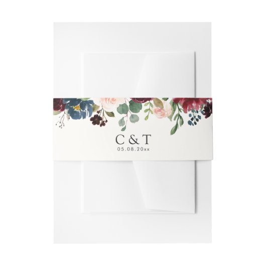 Bandeau De Faire-part Monogramme du bouquet | de Bourgogne (Devant example)