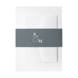 Bandeau De Faire-part Monogramme Écriture Esperluette Mariage Classique