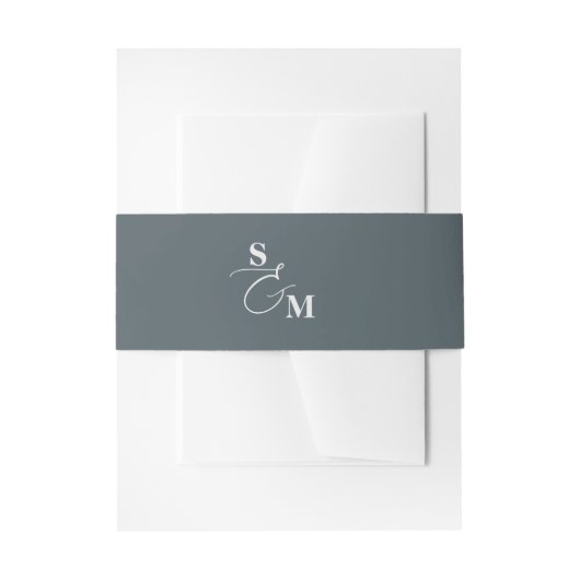 Bandeau De Faire-part Monogramme Écriture Esperluette Mariage Classique (Devant example)