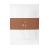 Bandeau De Faire-part Monogramme Elegant Mariage en terre cuite (Devant example)