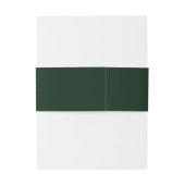 Bandeau De Faire-part Monogramme et flèches Emerald Green (Dos Example)