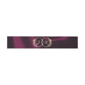 Bandeau De Faire-part Monogramme et ruban - Violet (Plat)