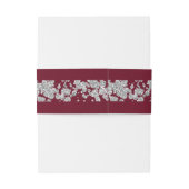 Bandeau De Faire-part Monogramme feuille et Parties scintillant sur Bour (Dos Example)