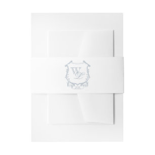 Bandeau De Faire-part Monogramme gris bleu foncé Invitation