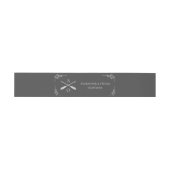 Bandeau De Faire-part Monogramme gris et flèches (Plat)