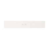 Bandeau De Faire-part Monogramme intemporel ivoire et or mariage élégant (Plat)