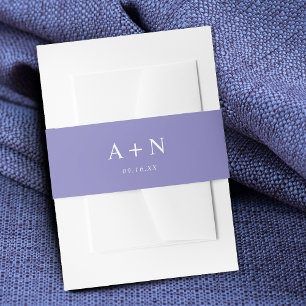 Bandeau De Faire-part Monogramme Lavande Romantique