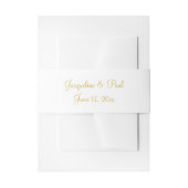 Bandeau De Faire-part Monogramme Mariage blanc or (Devant example)