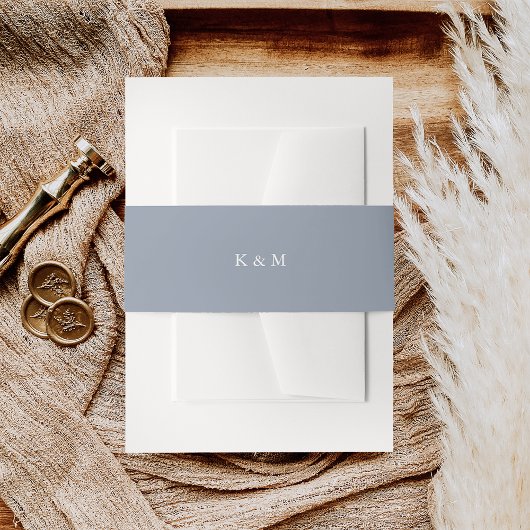 Bandeau De Faire-part Monogramme Mariage bleu clair