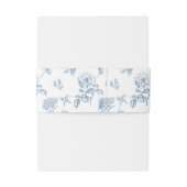 Bandeau De Faire-part Monogramme Mariage bleu victorien classique (Dos Example)