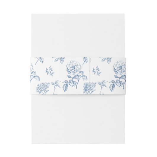 Bandeau De Faire-part Monogramme Mariage bleu victorien classique (Dos Example)