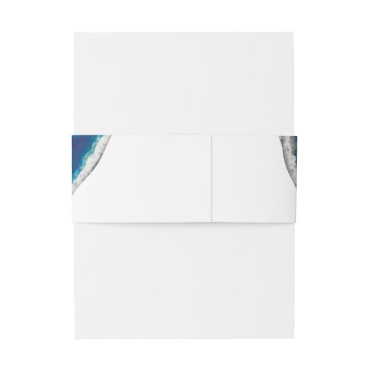 Bandeau De Faire-part Monogramme Mariage d'âge bleu (Dos Example)