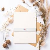 Bandeau De Faire-part Monogramme Mariage de homard bleu marine