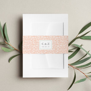 Bandeau De Faire-part Monogramme Mariage de Koi Pond