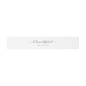 Bandeau De Faire-part monogramme mariage de script simple et élégant (Plat)
