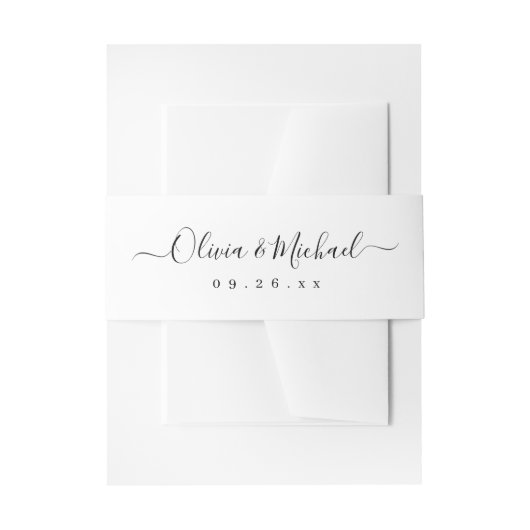 Bandeau De Faire-part monogramme mariage de script simple et élégant (Devant example)