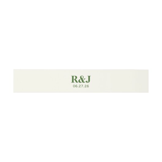 Bandeau De Faire-part Monogramme Mariage moderne simple (Plat)