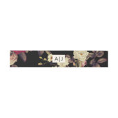 Bandeau De Faire-part Monogramme Mariage Moody Floral Black (Plat)