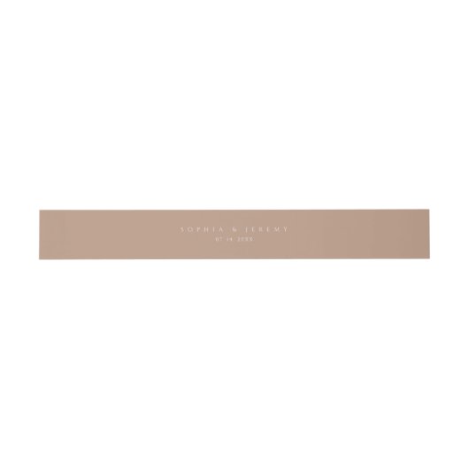 Bandeau De Faire-part Monogramme Mariage pastel beige doux (Plat)