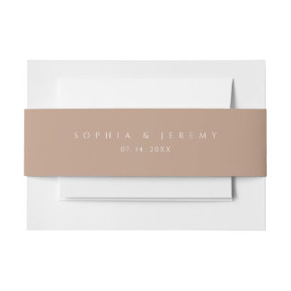 Bandeau De Faire-part Monogramme Mariage pastel beige doux