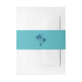 Bandeau De Faire-part Monogramme Mariage Tropical Turquoise Palm Tree (Devant example)
