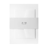 Bandeau De Faire-part Monogramme Minimal Gris (Devant example)