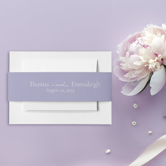 Bandeau De Faire-part Monogramme minimaliste moderne Lavande violet arge