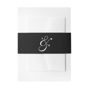 Bandeau De Faire-part Monogramme Minimaliste Script Esperluette