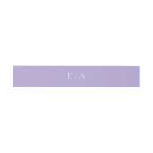 Bandeau De Faire-part Monogramme minimum Lavande numérique Mariage viole (Plat)
