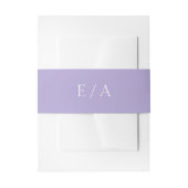 Bandeau De Faire-part Monogramme minimum Lavande numérique Mariage viole (Devant example)