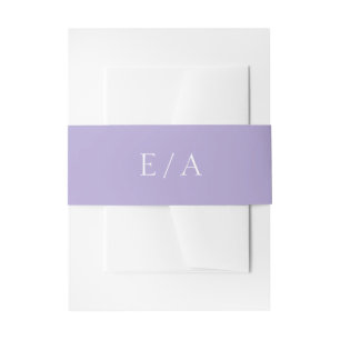 Bandeau De Faire-part Monogramme minimum Lavande numérique Mariage viole