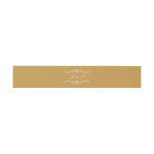 Bandeau De Faire-part Monogramme Moderne Élégant Script Or Mariage (Plat)